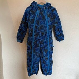 REI blue Snowsuit One Piece Ski Snow Bib Toddlers Insulated Jumpsuit 2T